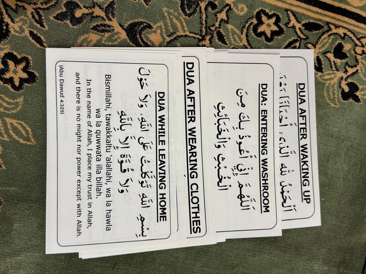 Hindi Dua Stickers (12 dua in a set)